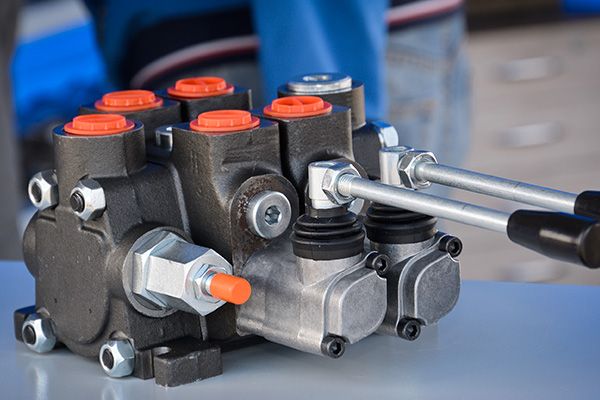 close up of a hydraulic valve